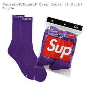 🔥NEW SUPREME PURPLE SOCKS PACK